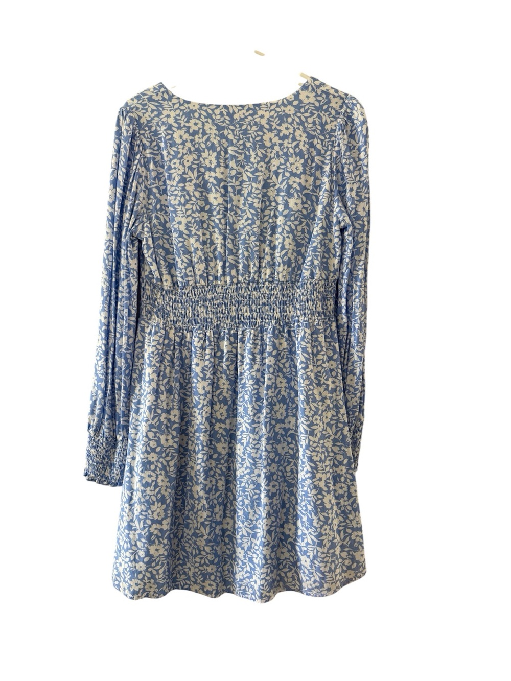 Gianni Bini Light Blue and White Floral Long Sleeve Dress - Picture 2 of 5